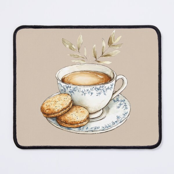 Item preview, Light Academia Aesthetic Art: Teacup and Biscuits designed and sold by bapupa.