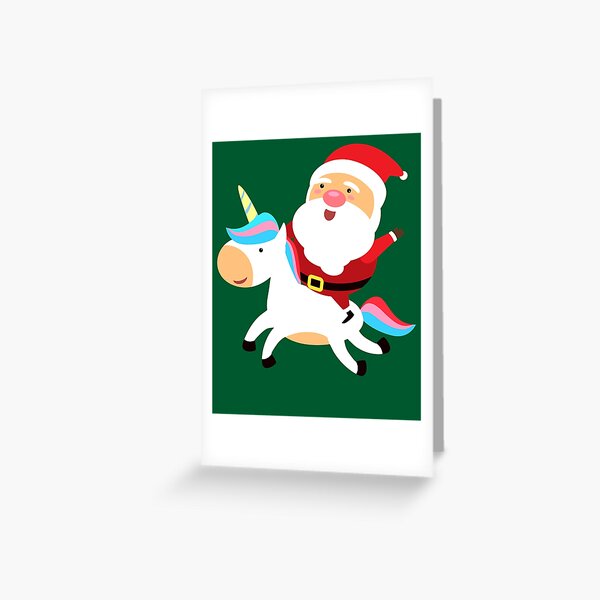 Item preview, Santa Riding on Unicorn designed and sold by melsens.