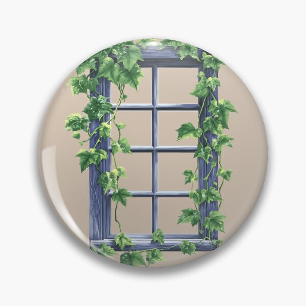 Item preview, Light Academia Aesthetic Art: Vintage Ivy Covered Window designed and sold by bapupa.