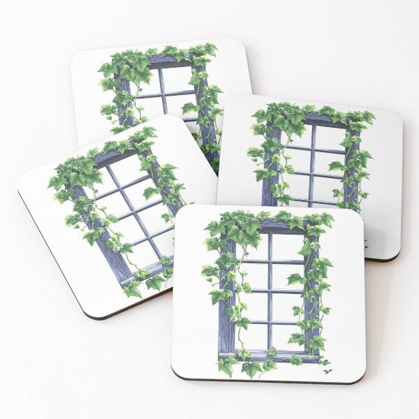Item preview, Light Academia Aesthetic Art: Vintage Ivy Covered Window designed and sold by bapupa.
