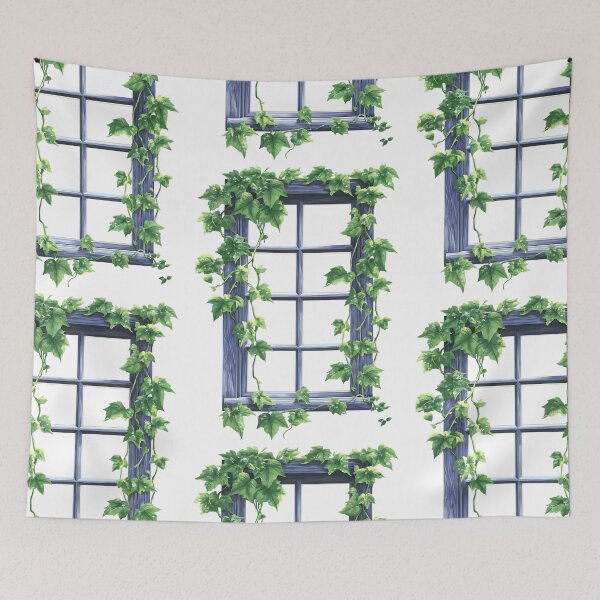 Item preview, Light Academia Aesthetic Art: Vintage Ivy Covered Window designed and sold by bapupa.