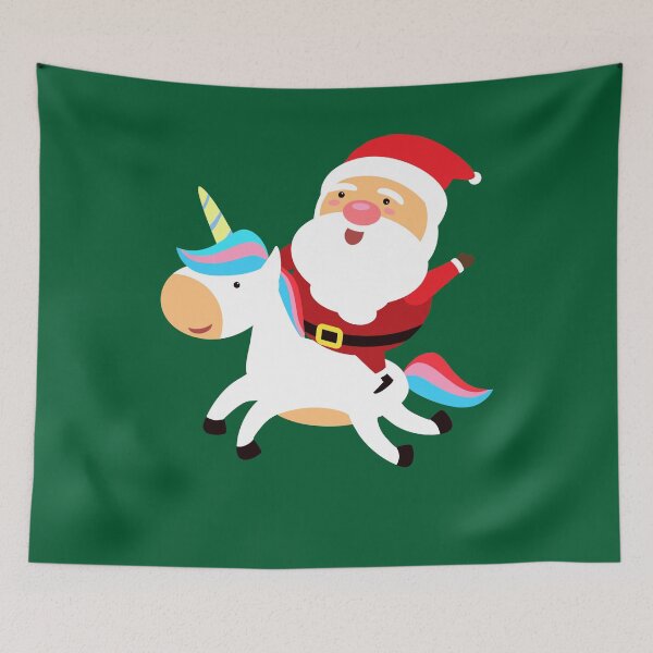 Item preview, Santa Riding on Unicorn designed and sold by melsens.