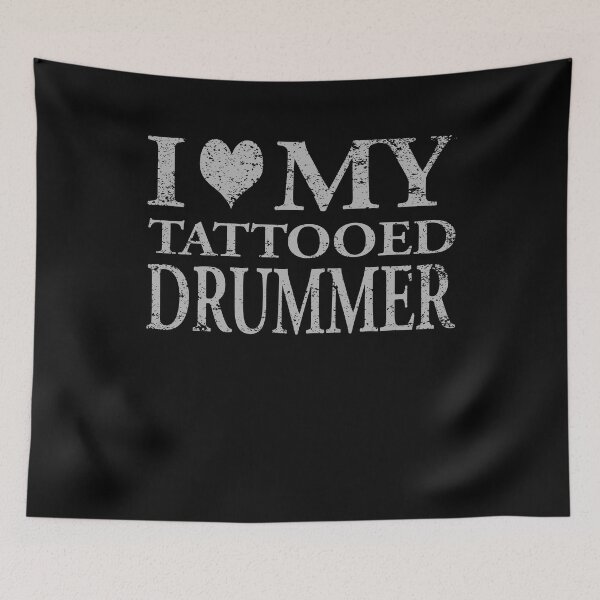 Item preview, Drummer T Shirt I Love My Tattooed Drummer Gift designed and sold by shoppzee.
