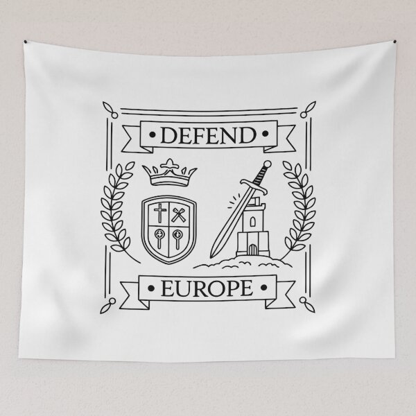 Item preview, Laurel Wreath Defend Europe Line Drawing designed and sold by hakobyans.