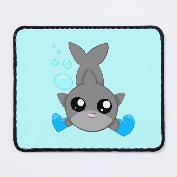 Item preview, Stylish shark! light blue background designed and sold by CreationsByFey.