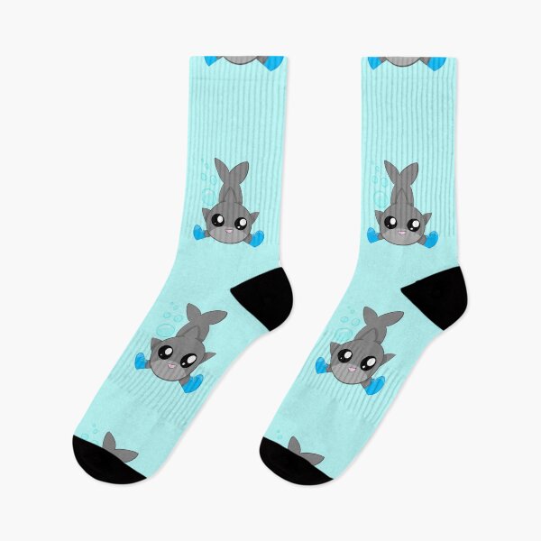 Item preview, Stylish shark! light blue background designed and sold by CreationsByFey.