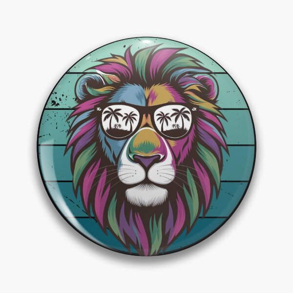 Item preview, Lion in Sunglasses, Lion, Colorful Lion, Lion with Sunglasses,  Summer Vibes, Lion Art, Summer Lion designed and sold by KolorellaS.