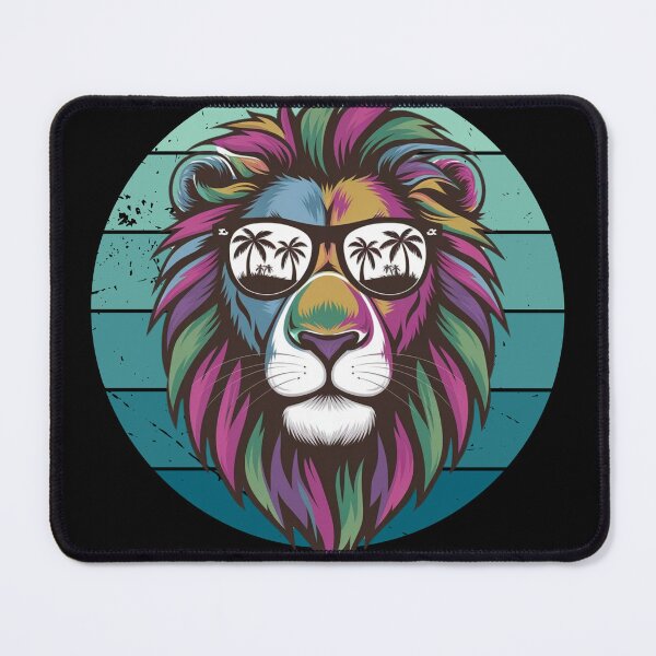 Item preview, Lion in Sunglasses, Lion, Colorful Lion, Lion with Sunglasses,  Summer Vibes, Lion Art, Summer Lion designed and sold by KolorellaS.