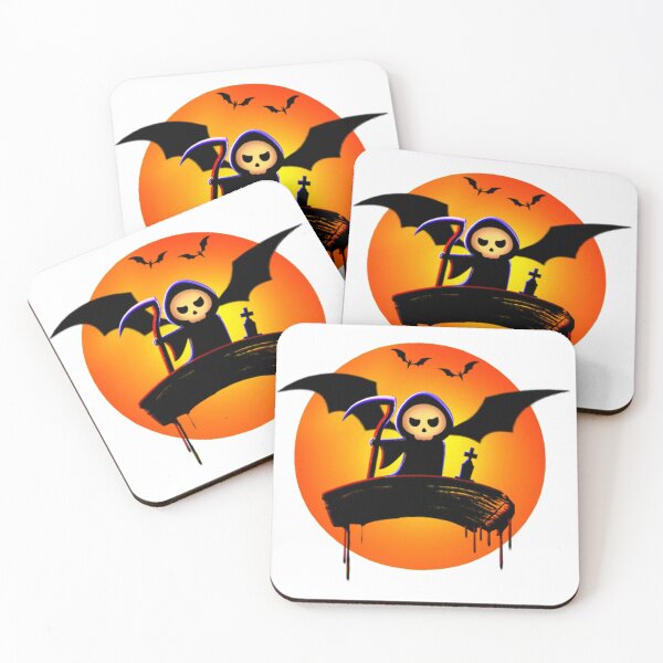Item preview, Halloween scary evil pumpkin horror pumpkin head design with halloween Bats monster designed and sold by Best-Art-Design.