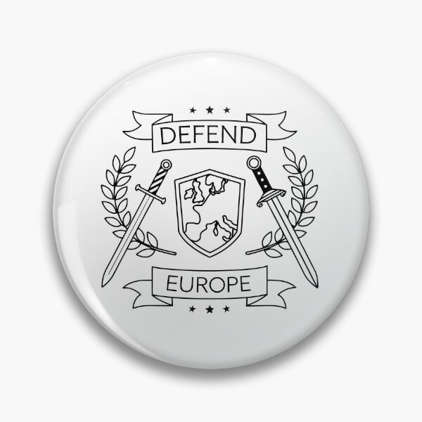 Item preview, Minimalist Defender of Europe Line Art Emblem designed and sold by hakobyans.