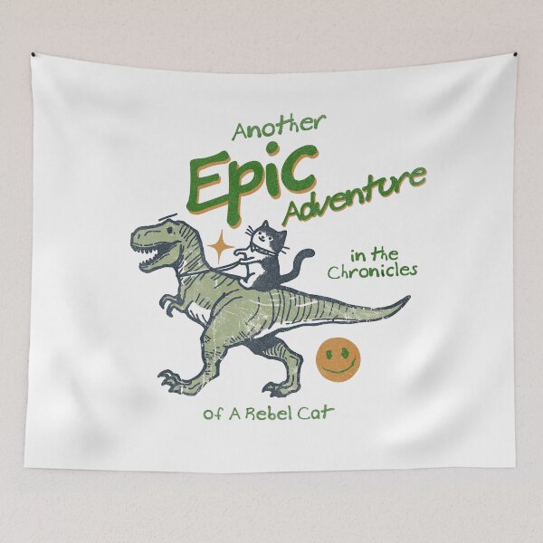 Item preview, Another Epic Adventure of a Rebel Cat designed and sold by Broken Minimalister.