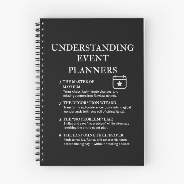 Item preview, Understanding Event Planners – Funny Chaos Coordinator Humor – Black designed and sold by PsyFlow35.