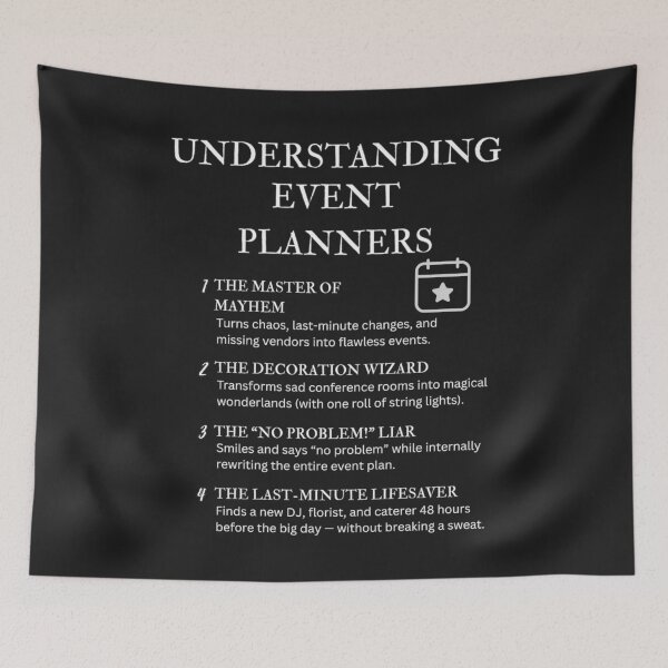 Item preview, Understanding Event Planners – Funny Chaos Coordinator Humor – Black designed and sold by PsyFlow35.