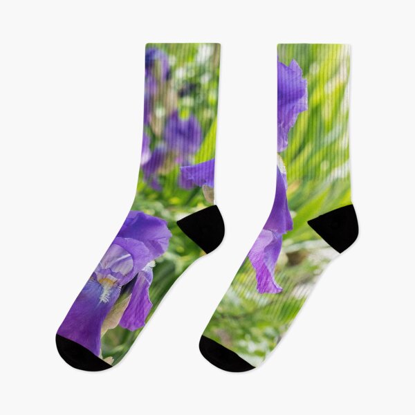 Item preview, Purple Iris Blooms Garden Edge designed and sold by Georgia Mizuleva.