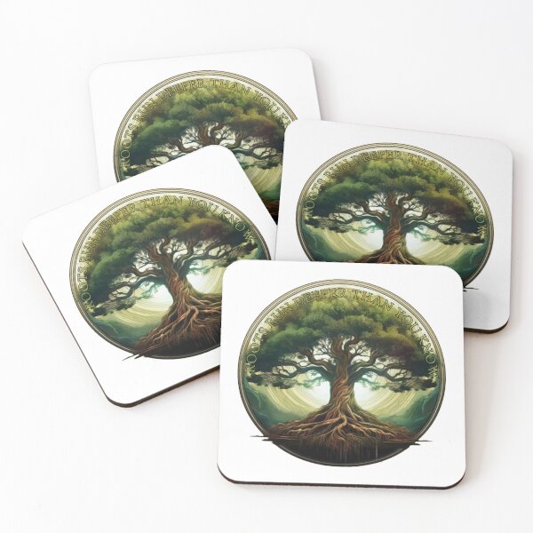 Item preview, Roots Run Deeper Than You Know – Quiet Strength Badge designed and sold by Gnome Grove.