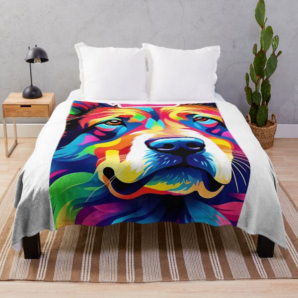 Item preview, vibrant Dog Face abstract art designed and sold by Best-Art-Design.