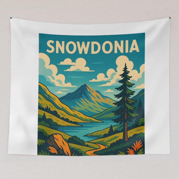 Item preview, Snowdonia Lake and Mountain Path – North Wales Wilderness designed and sold by Aryabek.