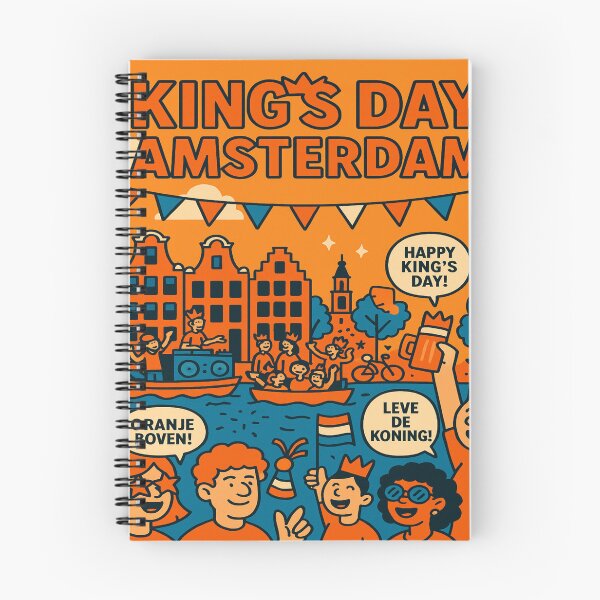 Item preview, King’s Day Amsterdam – Orange Vibes Retro Festival Design designed and sold by StudioCultura.