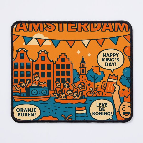 Item preview, King’s Day Amsterdam – Orange Vibes Retro Festival Design designed and sold by StudioCultura.