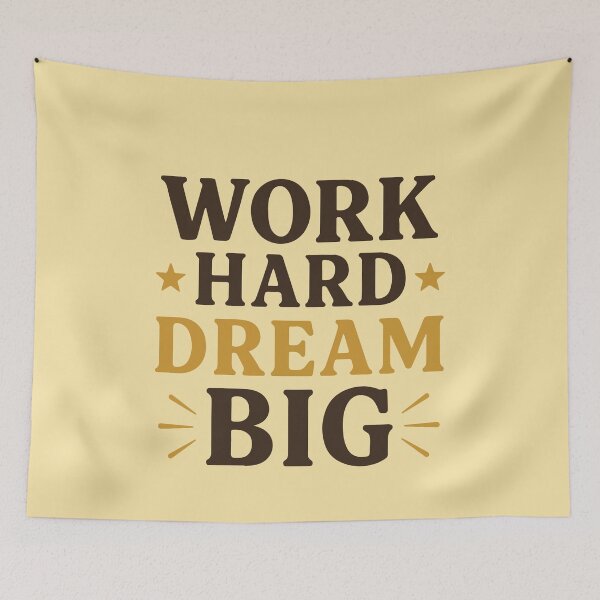 Item preview, Work Hard, Dream Big – Motivational Labor Day Design designed and sold by Emanova9.