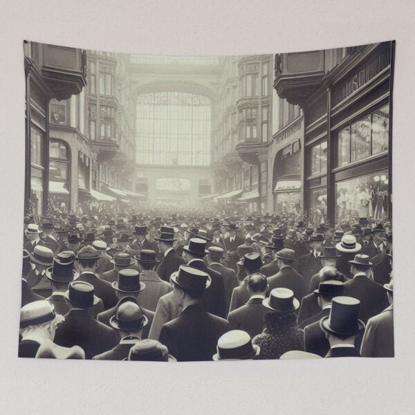 Item preview, 1920s Berlin Germany AI Art – Vintage Black and White City Scene Design for Clothing, Accessories, and Urban Decor designed and sold by knalpot-design.
