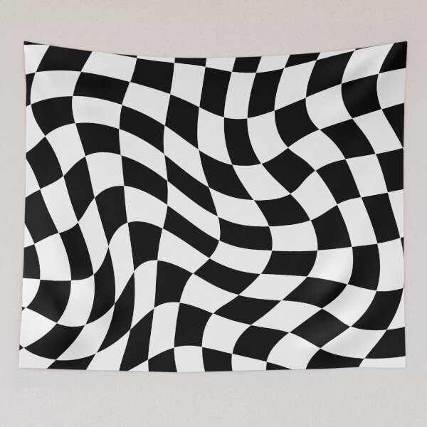 Item preview, Wavy Black and White Chessboard Design designed and sold by Chess64.