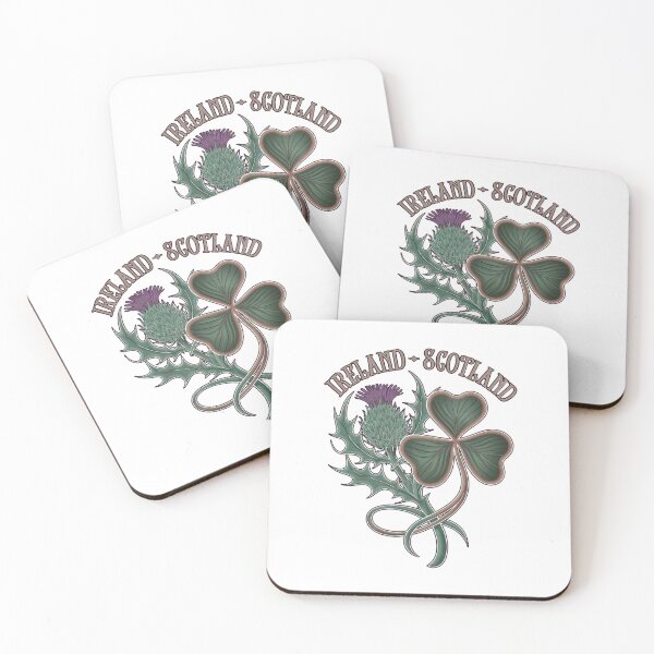 Item preview, Scotland Ireland -Thistle and Shamrock - Irish Scottish Celtic designed and sold by CELTIC-DESIGNS.
