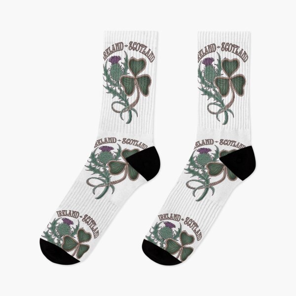 Item preview, Scotland Ireland -Thistle and Shamrock - Irish Scottish Celtic designed and sold by CELTIC-DESIGNS.