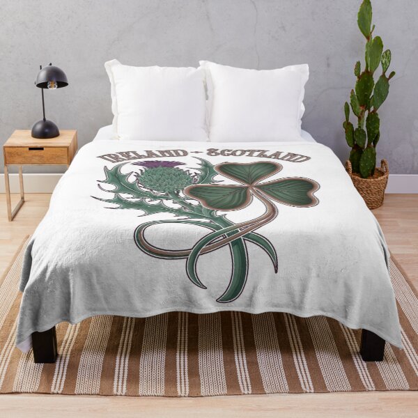 Item preview, Scotland Ireland -Thistle and Shamrock - Irish Scottish Celtic designed and sold by CELTIC-DESIGNS.