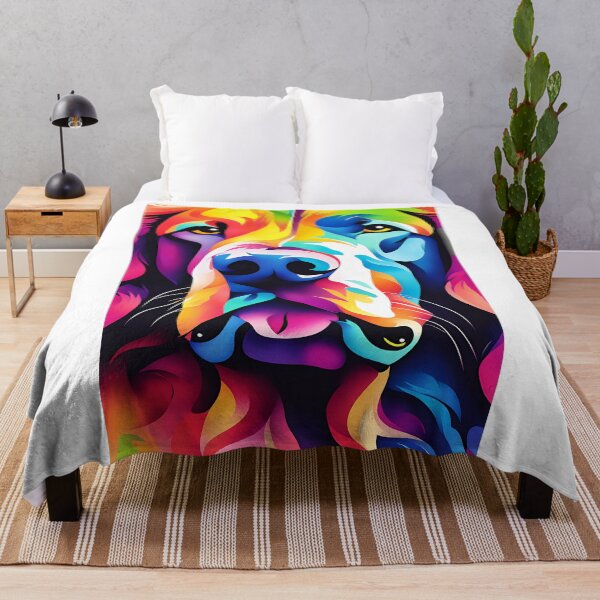Item preview, colorful Dog Face abstract art designed and sold by Best-Art-Design.