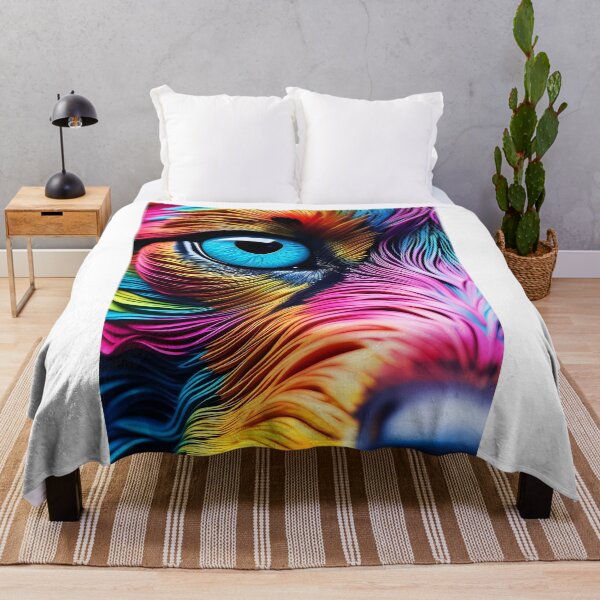 Item preview, vibrant Dog Fur Face abstract art designed and sold by Best-Art-Design.