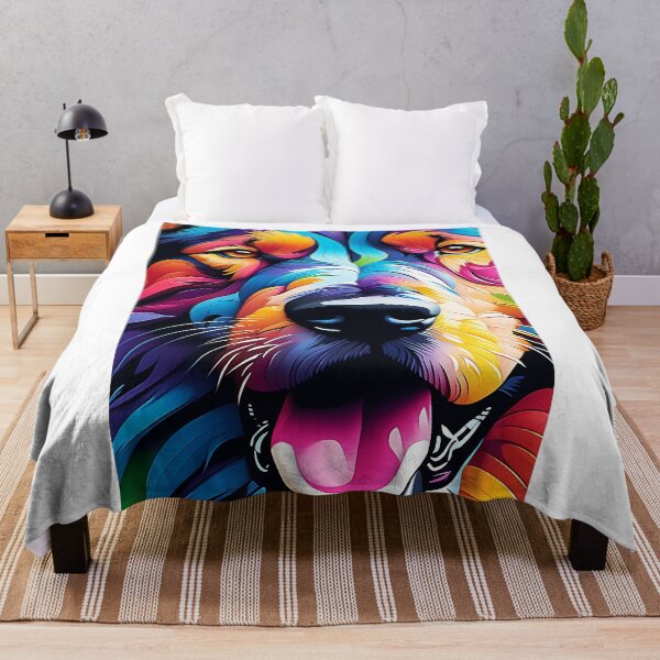 Item preview, colorful Dog Face abstract art designed and sold by Best-Art-Design.