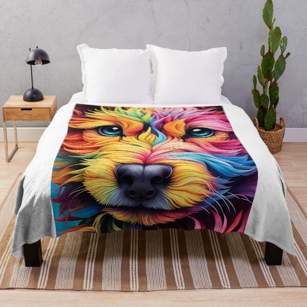 Item preview, colorful Dog Fur Face designed and sold by Best-Art-Design.