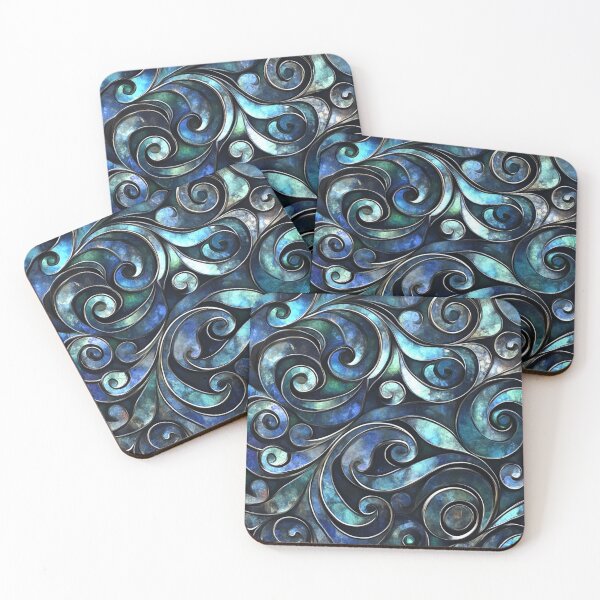 Item preview, New Zealand Māori Paua Pattern Koru Design 392 designed and sold by GrinGalore.