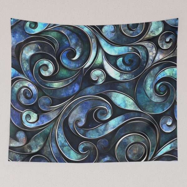 Item preview, New Zealand Māori Paua Pattern Koru Design 392 designed and sold by GrinGalore.