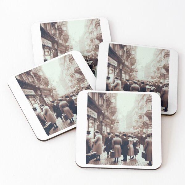 Item preview, 1920s Frankfurt Germany AI Art – Vintage Black and White City Scene Design for Clothing, Accessories, and Urban Decor designed and sold by knalpot-design.