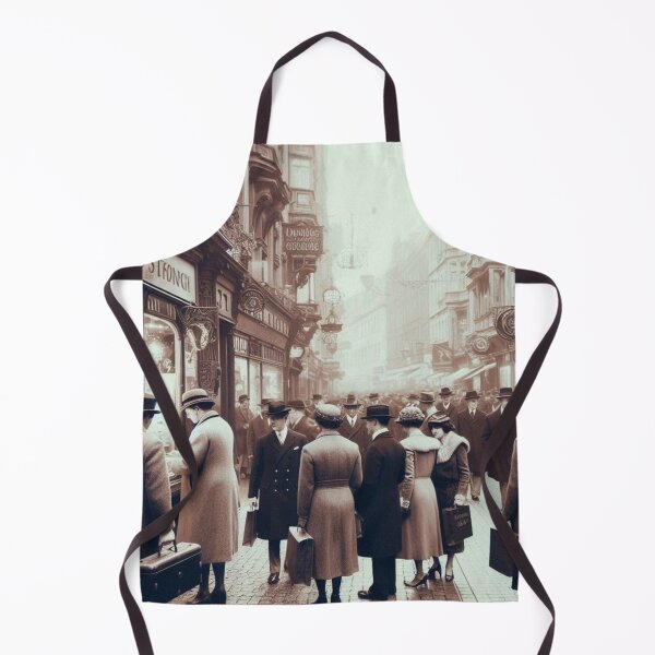 Artikelvorschau, 1920s Frankfurt Germany AI Art – Vintage Black and White City Scene Design for Clothing, Accessories, and Urban Decor entworfen und verkauft von knalpot-design.