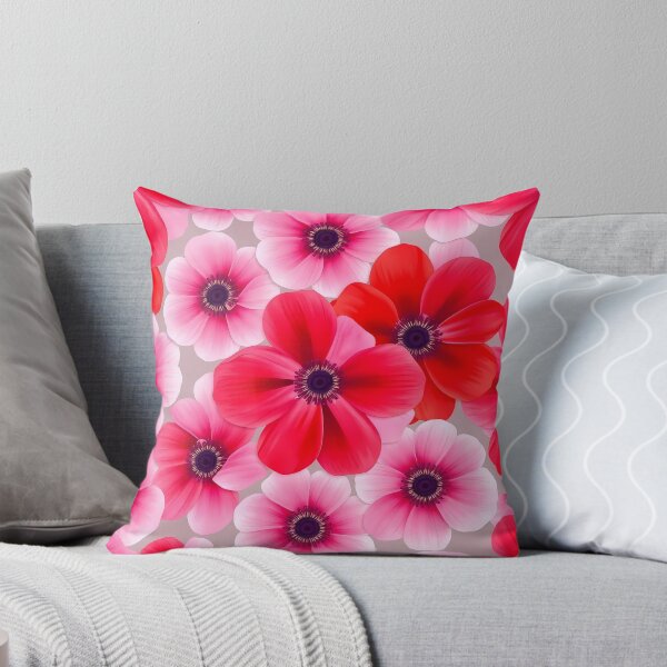 Artikelvorschau, Anemone Zartes Rosa, Dunkelviolett und Weiß A-Linien Kleid entworfen und verkauft von FestivityFinds.