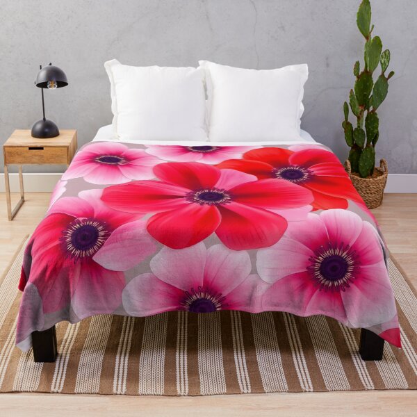 Artikelvorschau, Anemone Zartes Rosa, Dunkelviolett und Weiß A-Linien Kleid entworfen und verkauft von FestivityFinds.