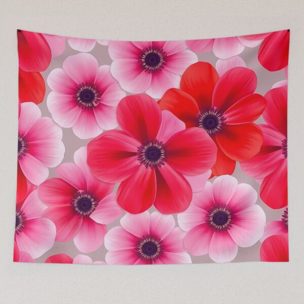Artikelvorschau, Anemone Zartes Rosa, Dunkelviolett und Weiß A-Linien Kleid entworfen und verkauft von FestivityFinds.