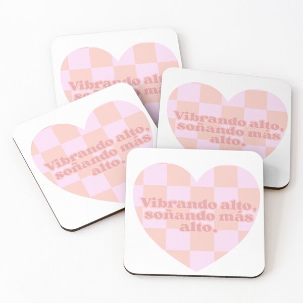 Item preview, Vibrating High Dreaming Higher - Positive Design in Spanish | Retro Style Heart designed and sold by themombossjournal.