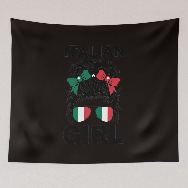 Item preview, Italian Girl Messy Hair Italy Pride Patriotic designed and sold by MAKOPOKOShop.