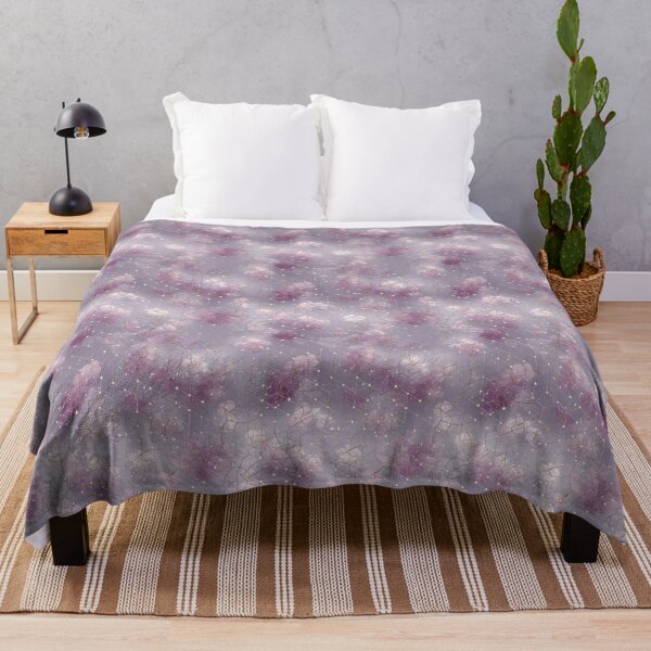 Item preview, Lavender Geometric Blossom Pattern with Gold Accents designed and sold by Moisky Patterns.