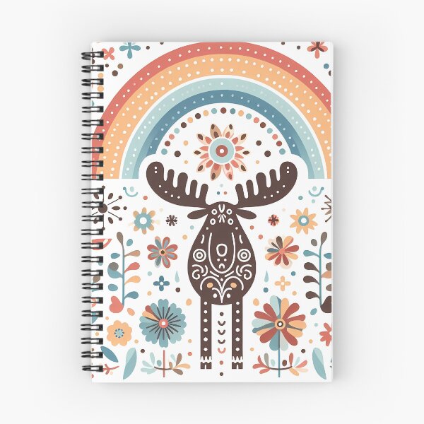 Item preview, Scandinavian Folk Art Moose – Majestic Migration Wonder by heidiannemorris designed and sold by FOLK ART FUSION by heidiannemorris.