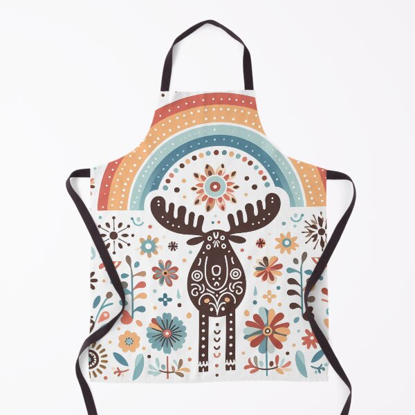 Item preview, Scandinavian Folk Art Moose – Majestic Migration Wonder by heidiannemorris designed and sold by FOLK ART FUSION by heidiannemorris.
