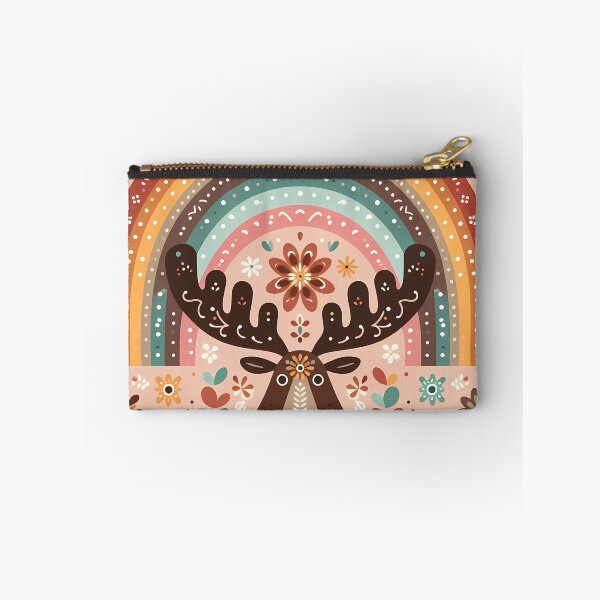 Item preview, Scandinavian Folk Art Moose Face – Bright Antlers and Migration Spirit by heidiannemorris designed and sold by FOLK ART FUSION by heidiannemorris.