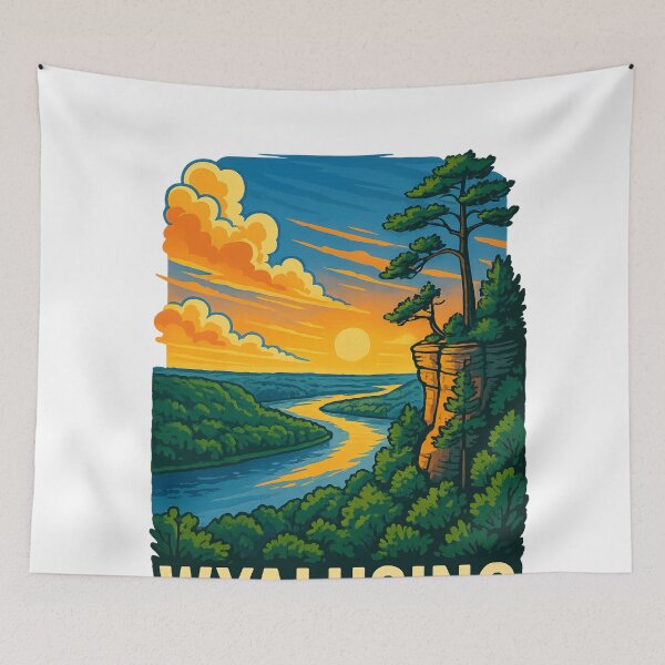 Item preview, Wyalusing State Park Sunset – Mississippi and Wisconsin River Overlook designed and sold by Aryabek.