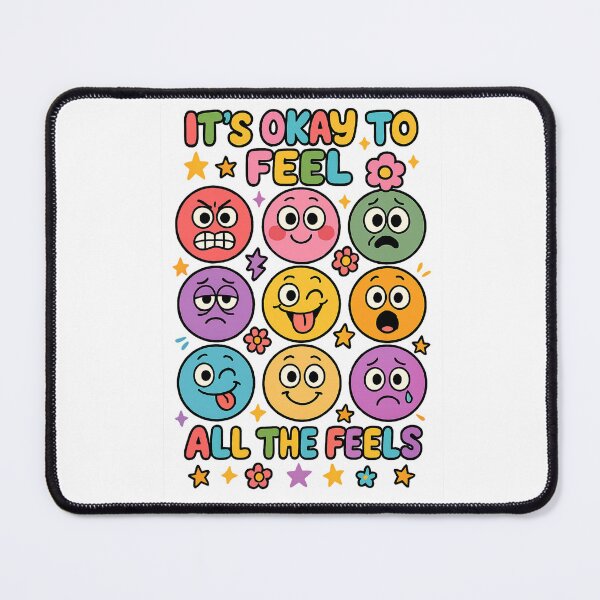 Item preview, It's Okay To Feel All The Feels Emotional Faces Cartoon Kids designed and sold by OleOleStore.