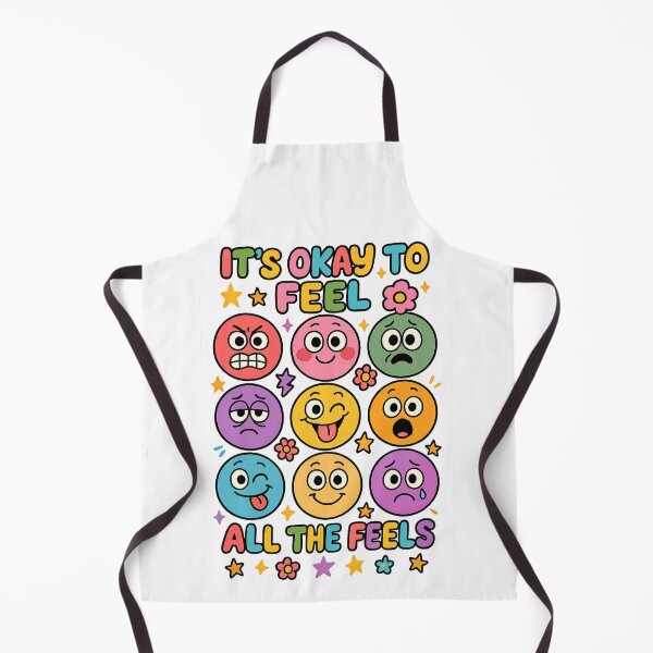 Item preview, It's Okay To Feel All The Feels Emotional Faces Cartoon Kids designed and sold by OleOleStore.