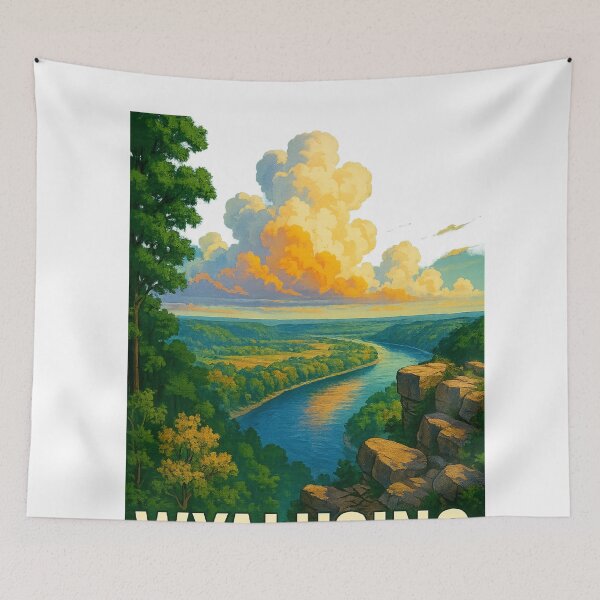 Item preview, Wyalusing State Park Scenic Bluff – Driftless Region River Landscape designed and sold by Aryabek.